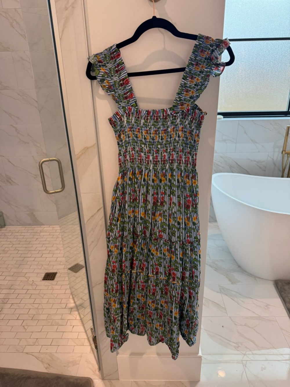 Hill House The Nap Dress - Germanium Stripe size medium - Picture 3 of 4